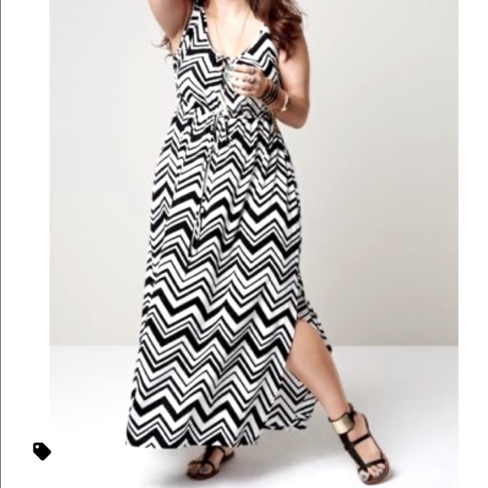 City Chic black white sleeveless maxi dress SM 16